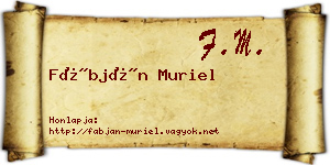 Fábján Muriel névjegykártya
