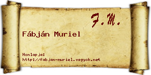 Fábján Muriel névjegykártya