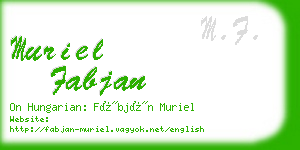 muriel fabjan business card